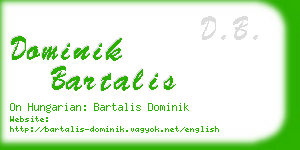 dominik bartalis business card